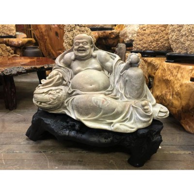 仏教美術　本水晶彫刻　布袋像　仏像　置物　V　5292 仏教美術 本水晶彫刻 布袋像 仏像 置物 V 5292