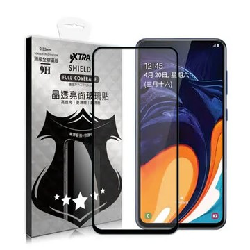 VXTRA 全膠貼合 三星 Samsung Galaxy A60 滿版疏水疏油9H鋼化頂級玻璃膜(黑) 玻璃保護貼
