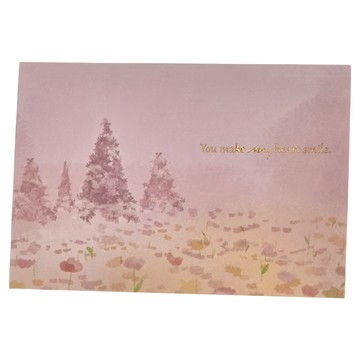 若夢 燙金萬用卡 Set 3張，特種紙/硫酸紙，1張折疊場景賀卡+1枚硫酸紙信封  1組