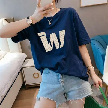 純棉短袖女 落肩上衣女 短袖t恤女 女裝 時尚百搭短袖 簡約上衣 慵懶風短袖 上衣女 夏季女裝 百搭短袖