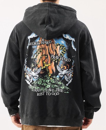 FINDSENSE X 2022 街頭時尚 男士 美式字母印花圖案 連帽套頭長袖外套 連帽T恤 帽T