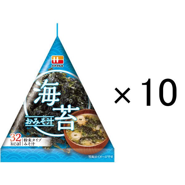 ハナマルキハナマルキ 三角パックごちそう具材 海苔のおみそ汁 10個