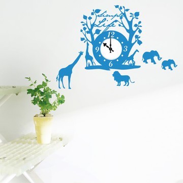 / 叢林 Safari / 無痕時鐘壁貼 8色可選