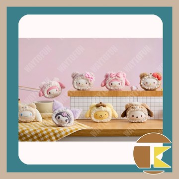 【現貨】 TOPTOY 三麗鷗家族絨絨小熊系列 搪膠毛絨盲盒 吊飾掛件鑰匙圈 酷洛米美樂蒂凱蒂 盒玩 收藏 娛樂 愛蛋客