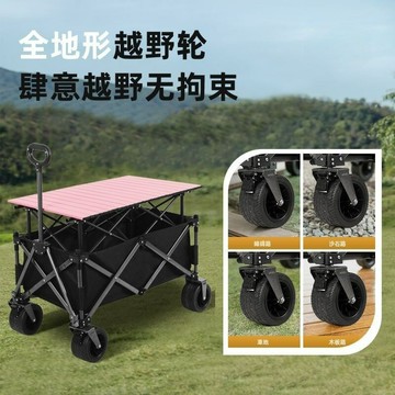 【含稅/免運】 6PZ聚攏型營地車露營車小推車野營野餐車網紅戶外夜市擺攤車遛娃