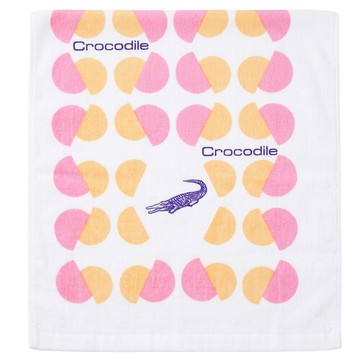 Crocodile 鱷魚 時光琉璃紗布毛巾  粉色  1條