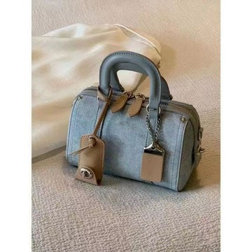 Bag House👜 高顔值法式手提波士頓包時尚新款牛仔布單肩斜挎包爆款枕頭包