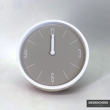 Desrochers｜BAKERY BROWN靜音壁桌鐘 16cm 大地風靜音時鐘 壁鐘 桌鐘 兩用型 數字 台灣製造