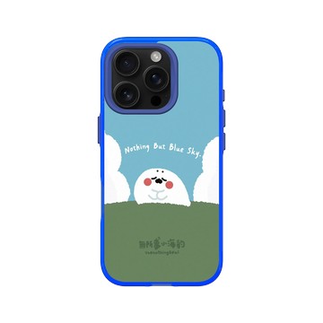 iPhone 16 Pro Clear 激光藍 - 無所事事小海豹 The Nothing Seal - 藍藍天空