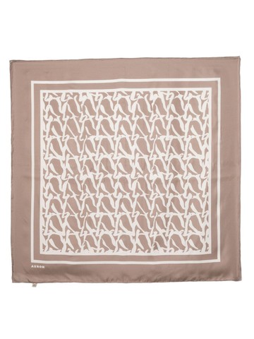 AERON - Tess monogram-print silk scarf - women - Silk - One Size - Brown