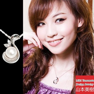 山本美樹 月牙泉 淡水珍珠水晶項鍊(MIT)