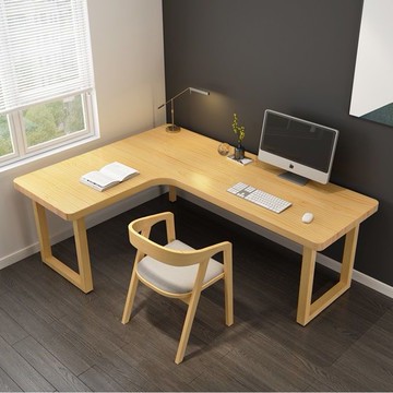 限時下殺！電腦桌 書桌 辦公桌 桌子 L型轉角電腦桌 全實木轉角書桌臺式l形寫字桌學生學習L型辦公桌椅組合北歐書畫桌 特賣/快速出貨