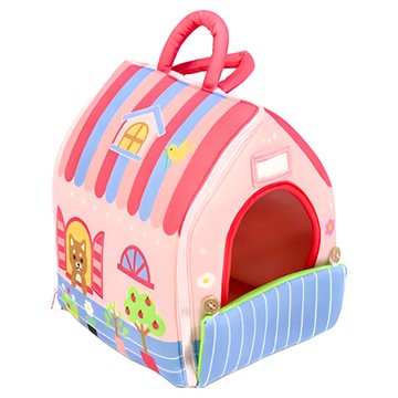 Usamomochan 萌兔桃桃 家家酒 狗狗小屋 尺寸: 寬19.5cm x 深24cm x 高27cm (不含手柄)  水藍色  1個