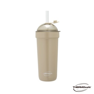 【THERMOcafe' 凱菲】吸管保溫杯_TCBT-900系列_900ml_奶茶棕