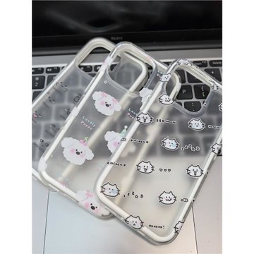 適用蘋果17proMax手機殼動物頭iphone16 proMAX 表情包15pro狗狗二合一保護套14proMAX防摔透明白雙面覆膜17