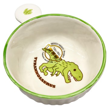 陶瓷焗烤盤 片手  小恐龍 白色  1個