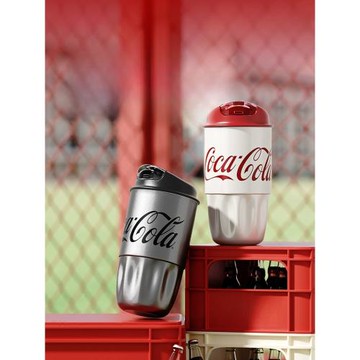 NONOO可口可樂保溫杯女高顏值咖啡杯水杯316不銹鋼保冷車載隨行杯