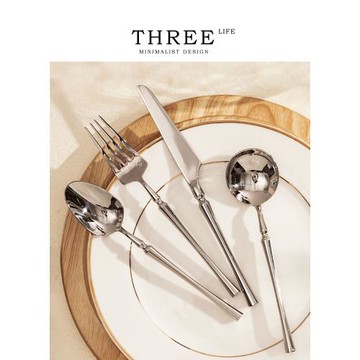 Tlife·Bright·餐具套裝西餐刀叉勺家用法式不銹鋼三件套 | 光潔