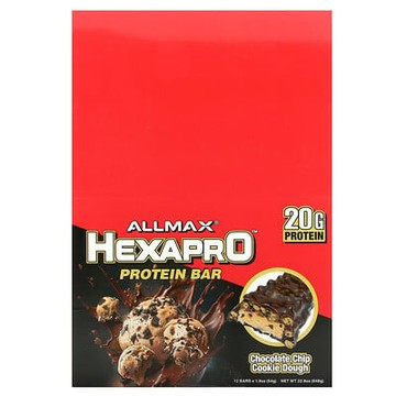 ALLMAX, Hexapro™，蛋白棒，巧克力碎曲奇麵糰，12 根，每根 1.9 盎司（54 克）