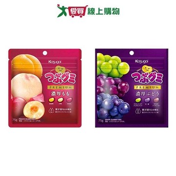 春日井濃厚雷根糖系列(葡萄/桃子)(75G/包)【愛買】