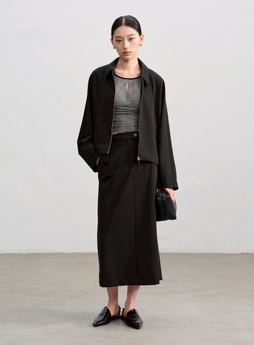 簡約可拆領針織外套