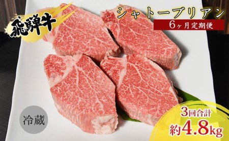 飛騨牛シャトーブリアン6ヵ月定期便約800g（4～6枚切り）×6