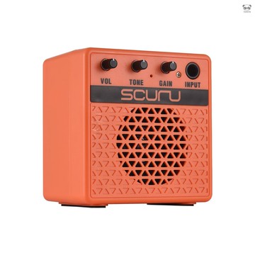 Scuru S7 橙色 8W 便攜吉他小音箱 內置清晰和失真效果 支持/耳機連接 6.35mm通用輸入接口即插即用 輸入