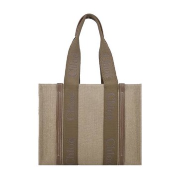 Chloe Woody tote bag帆布托特包(中號/堅果)