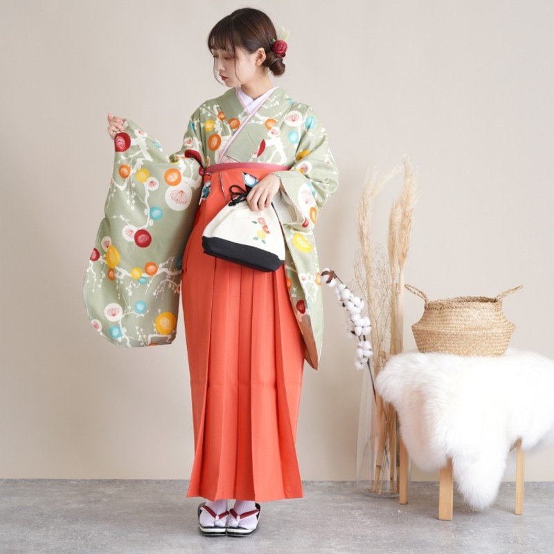 袴 中古 女性 リサイクル着物セット 2尺袖着物 袴 2点セット ひよこ