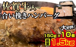 佐賀牛入合い挽きハンバーグ（150g×10個）