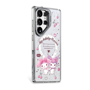 APBS 三麗鷗 Samsung S25/S24系列 防震雙料隱形立架磁吸手機殼-歡樂美樂蒂