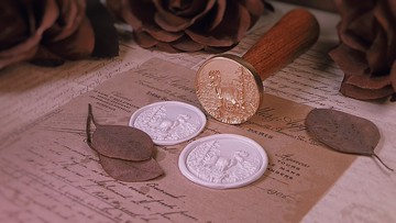 林深見鹿火漆印章浮雕3D立體復古章頭手帳信封印章