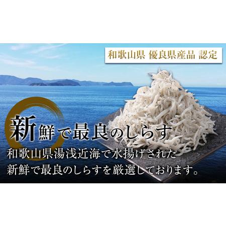 ふるさと納税 紀州湯浅湾直送！海の恵　茹でたて釜揚げしらす　500g　 和歌山県那智勝浦町