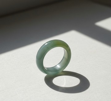 冰藍水飄黃翡翠戒指戒圈 | 內徑11mm | 天然翡翠A貨  | 送禮