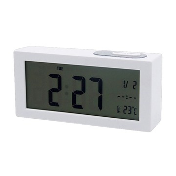 WE CHAMP LED萬年曆溫度顯示電子鬧鐘 時間/日期顯示 貪睡功能 背光節能  白色