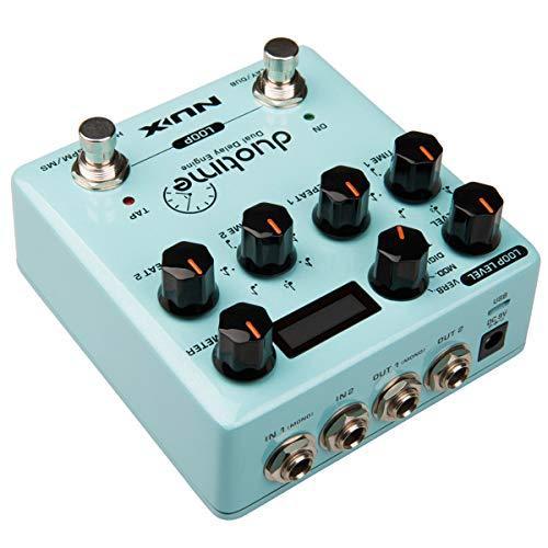 NUX Duotime Stereo Delay Pedal with Independent Time,Analog Delay,Tape Echo