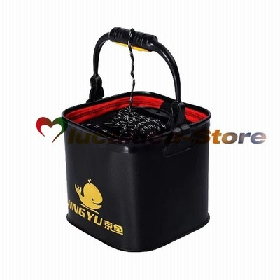 アウトドア 折りたたみ バケツ 釣り 魚 収納 バケツ ロープ付き 4色選べる ブラック 通販 Lineポイント最大get Lineショッピング