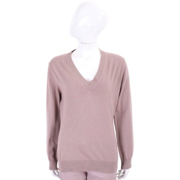 FABIANA FILIPPI 豆沙粉色細金蔥V領針織羊毛衫