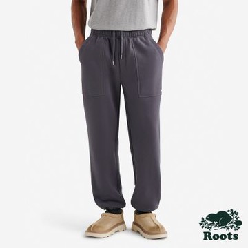 Roots男裝-CLOUD UTILITY 棉褲-石墨灰