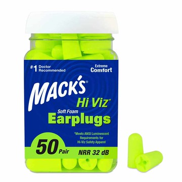 Mack's 螢光色超軟耳塞降32分貝50對 Ultra Soft Foam Earplugs, 50 Pair [2美國直購]