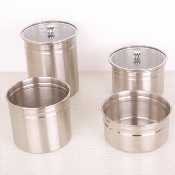 不銹鋼廚房零食收納盒儲物罐五谷雜糧收納罐食品雜物罐帶蓋