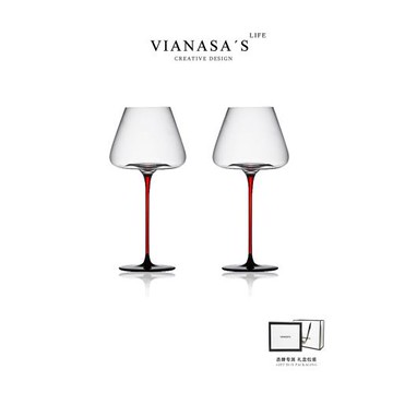 Vianasa's英國勃艮第輕奢高腳杯高顏值家用紅酒套裝葡萄酒杯送禮