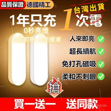 臺灣🚍隔日達🉑全自動小夜燈 感應小夜燈 磁吸感應燈 感應燈走廊不插電 展示燈 床頭燈 櫥櫃燈 展示燈 床頭燈 櫥櫃燈