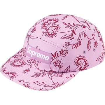 SUPREME 25SS FLORAL JACQUARD CAMP CAP 五分割帽 (薰衣草紫色)