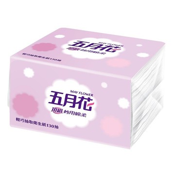 五月花妙用綿柔抽取衛生紙 輕巧包 130抽 X 18包(半串)