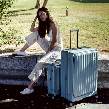 巴塞隆納前開式登機箱28吋 莊園綠