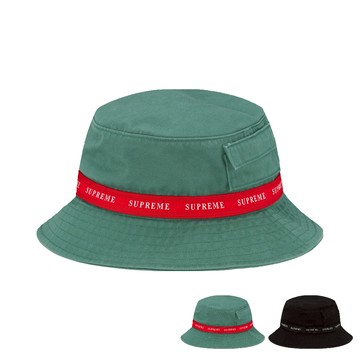 SUPREME 漁夫帽 JACQUARD LOGO TAPING CRUSHER 多色 口袋漁夫帽【TCC】