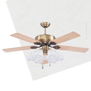 貝斯特 國韻傳承中式雕紋 古典黃銅 56吋吊扇 多燈組