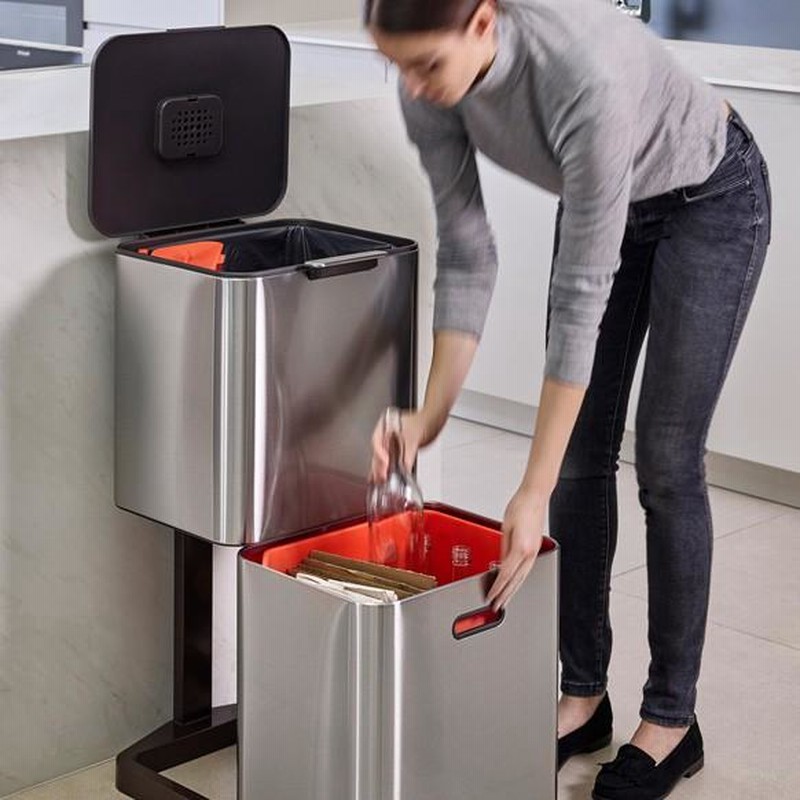 ゴミ箱 60L トーテムマックス ステンレス 分別 2段 JosephJoseph ゴミ箱 60L トーテムマックス ステンレス 分別 2段 JosephJoseph
