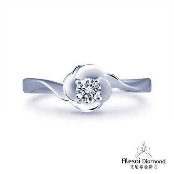 Alesai艾尼希亞鑽石 1克拉 D/VVS1 3EX車工 培育鑽石戒指 花朵鑽戒